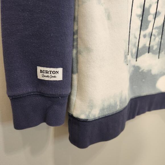 Burton Womens Sweatshirt Raglan Quilted Tie-Dyed Western Tribal Cozy - Size S - Picture 5 of 10